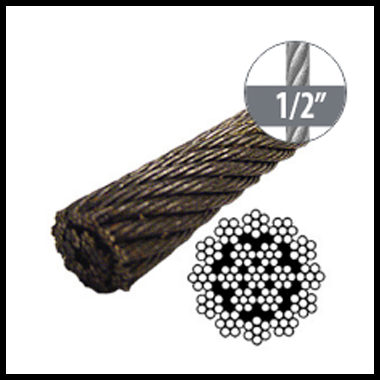 1-2 Spin Resistant Wire Rope EIPS - 19x7 Class - Cargo Lift Store